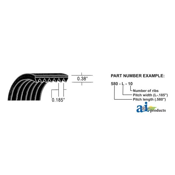 L-Poly-V Belt (63.5") 0" x0" x0"